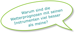 Warum sind die Wetterprognosen mit seinen Instrumenten viel besser als meine?